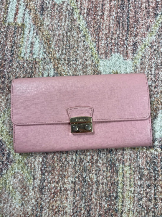 Furla Handbags - Furla Leather Envelope Snap Wallet Coin Purse Pink